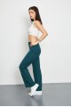 çizgili rahat keten pantalon