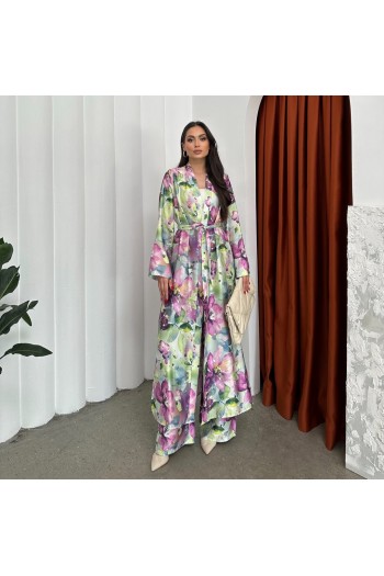 Üç Boyutlu Desen Kimono Takım Elbise