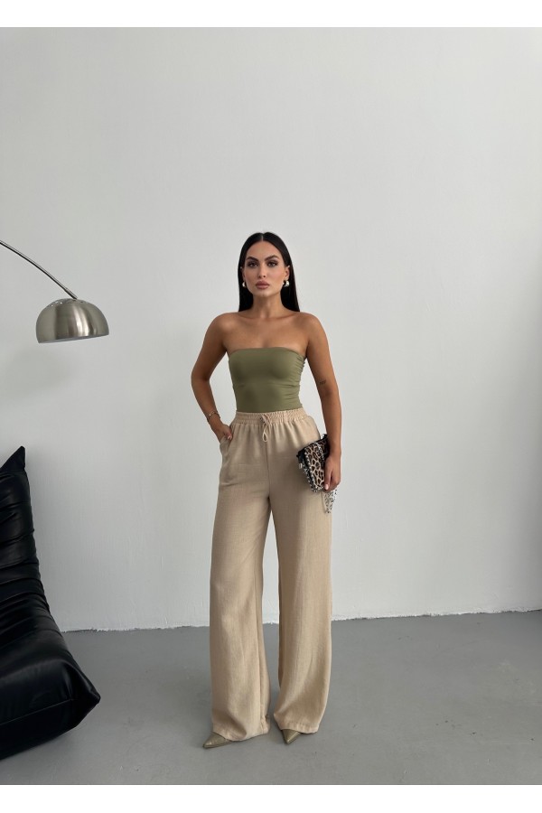 Viskon Keten Pantolon