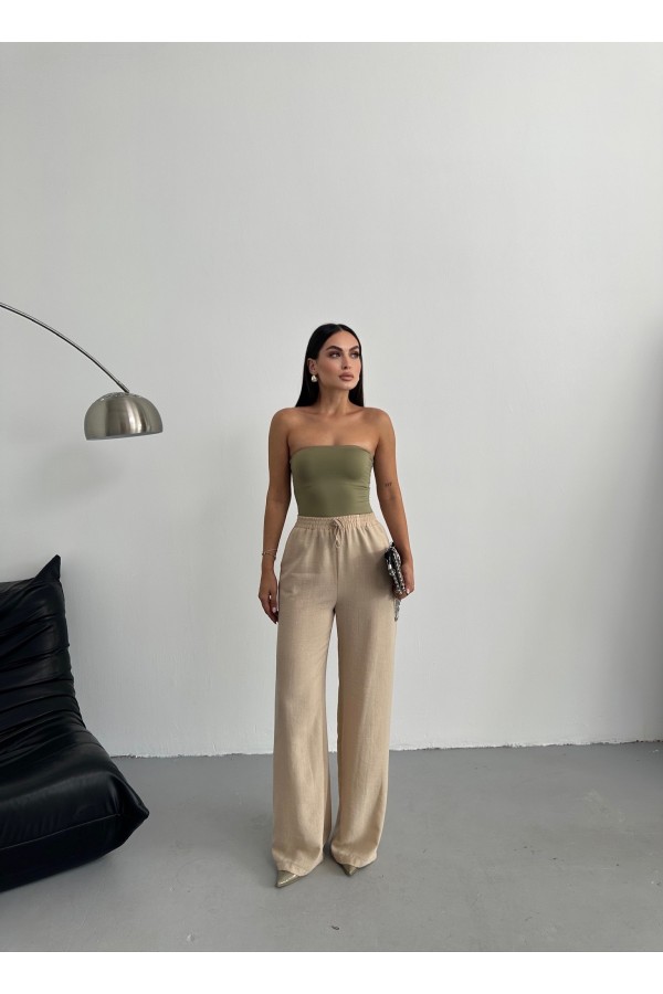 Viskon Keten Pantolon