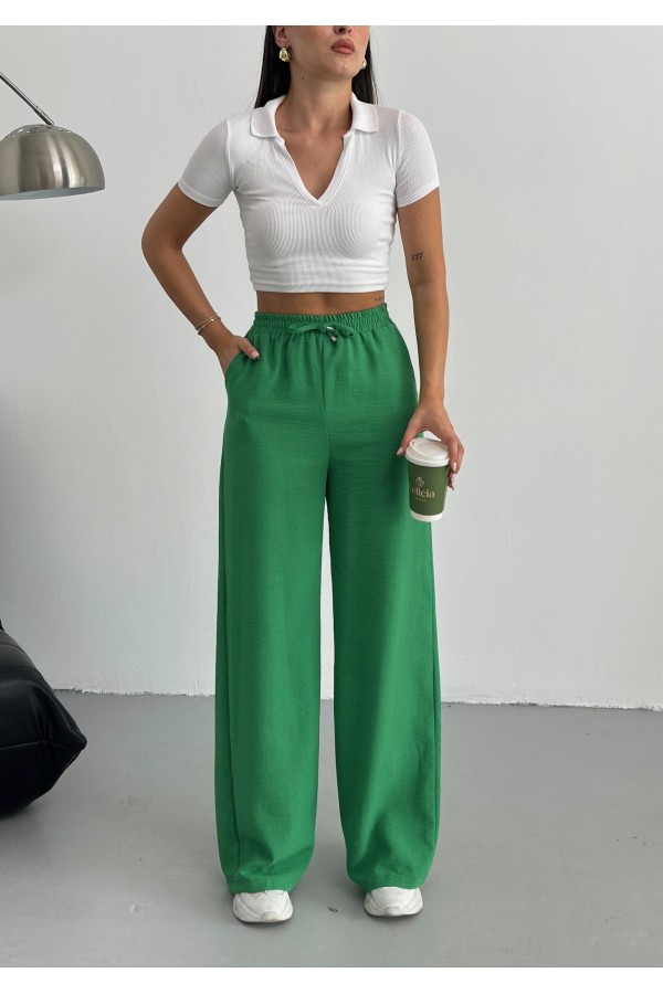 Viskon Keten Pantolon