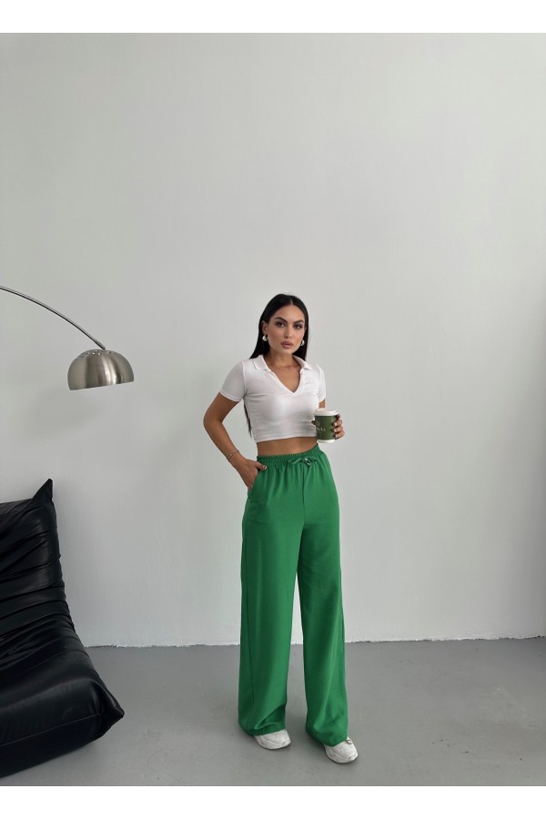 Viskon Keten Pantolon