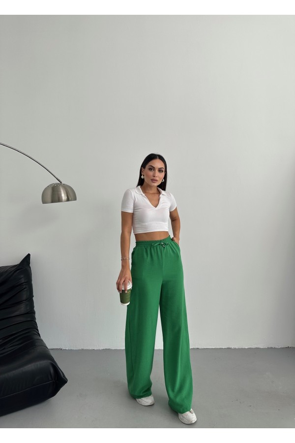 Viskon Keten Pantolon