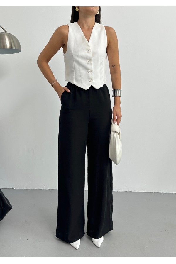 Viskon Keten Pantolon