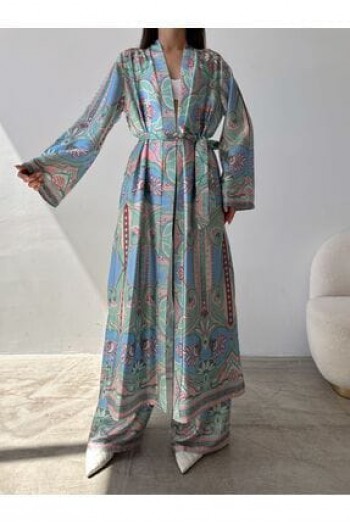 mavi kimono takım elbise