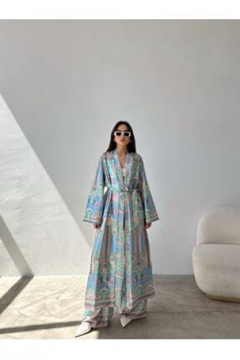 mavi kimono takım elbise