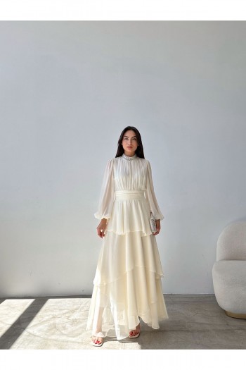 Taşlı fırfır Detay Abiye